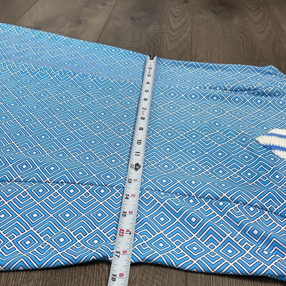J. McLaughlin Ginny Dress Neo Diamond Quilt Crochet Sleeveless Blue Size Large - Picture 10 of 12